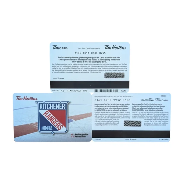 Tim Hortons Gift Cards Kitchener Rangers OHL Lot Of Three (3) Zero Balance - Picture 3 of 3